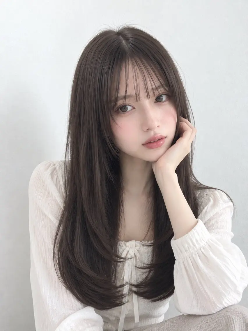 ロング カラー カット ヘアカラー トリートメント 新宿/モテ🤍 トレンドヘア/ワカナのヘアスタイル