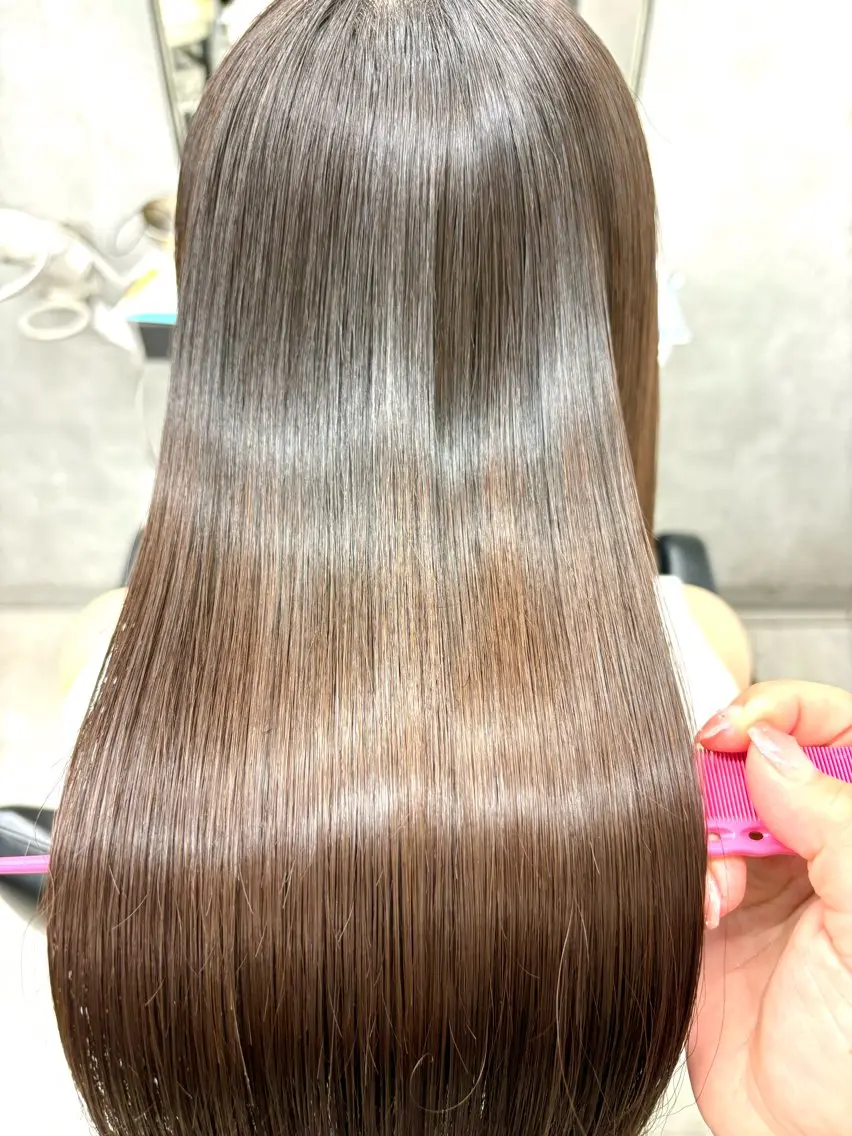 ロング カラー 髪質改善 縮毛矯正 トリートメント すぐ巻ける縮毛矯正 🍀勝倉　麗のヘアスタイル