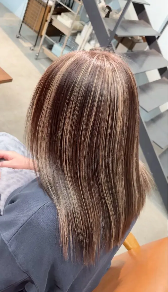 セミロング カット ヘアカラー トリートメント SONO 【一宮】のヘアスタイル