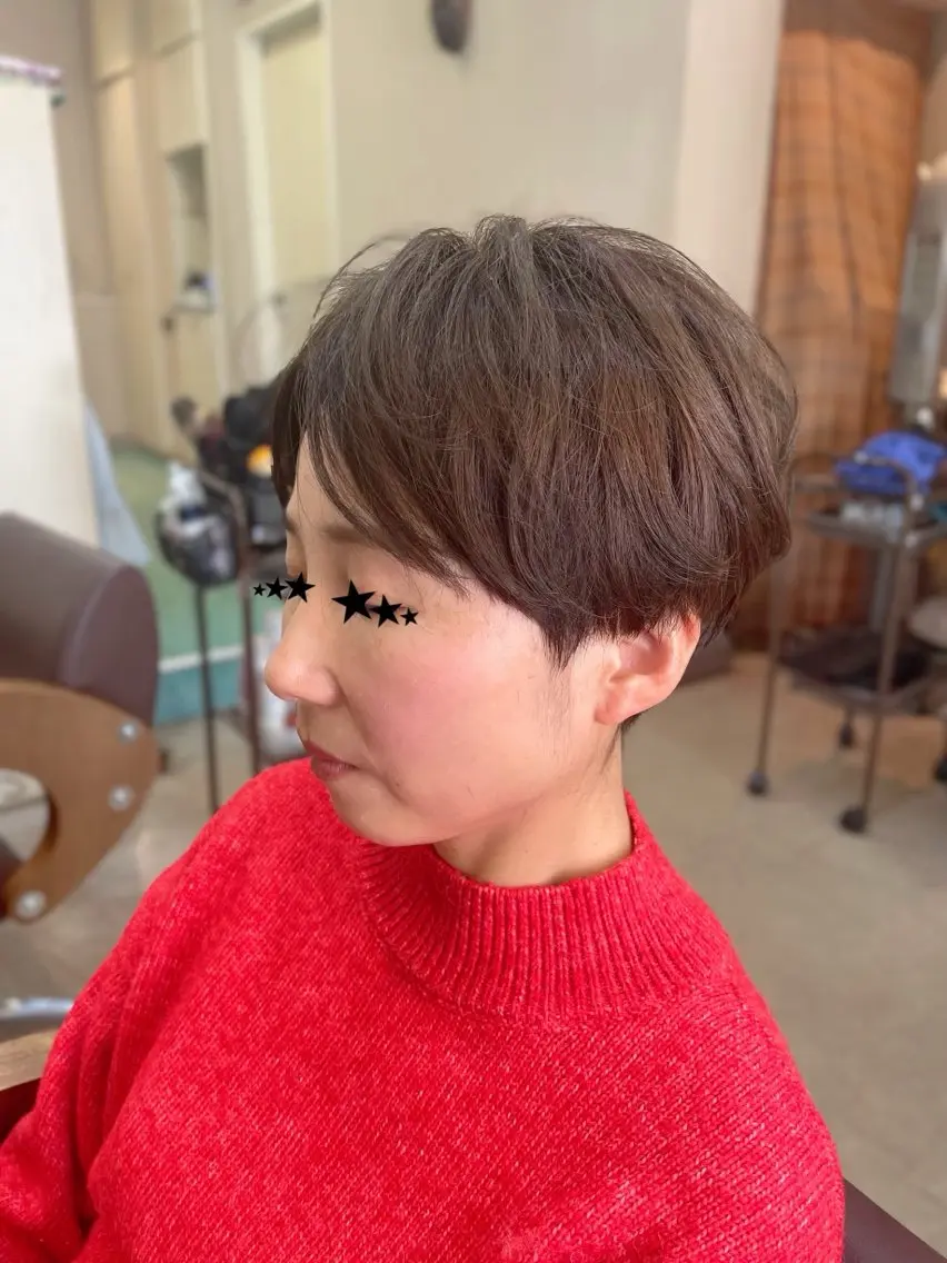 ショート カラー ショートレイヤー アッシュ 透明感カラー グレージュ オレンジ カラー/フリーランス 鈴木 亜紀子のヘアスタイル