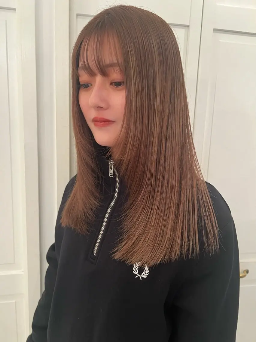カラー カット ヘアカラー ブリーチカラー🎀 韓国風/寺門美優のヘアスタイル