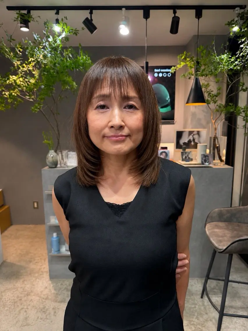 ミディアム 中山 敦貴のヘアスタイル
