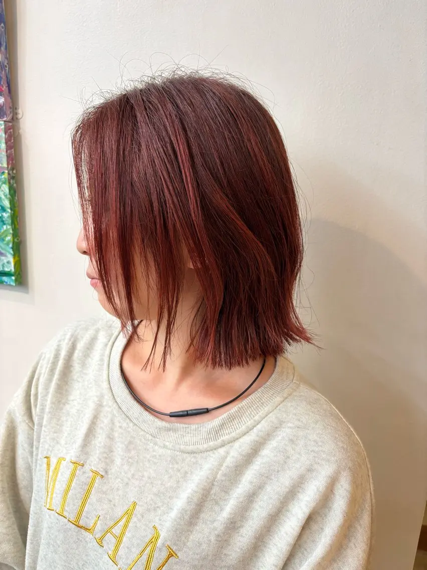ミディアム カラー カット みぞぐち じゅりのヘアスタイル