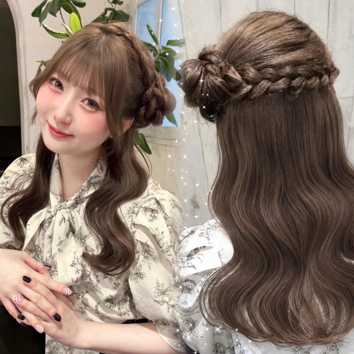 ロング カラー カット ヘアカラー トリートメント ぷるんとレイヤー🩵 艶カラー🎀美帆のヘアスタイル
