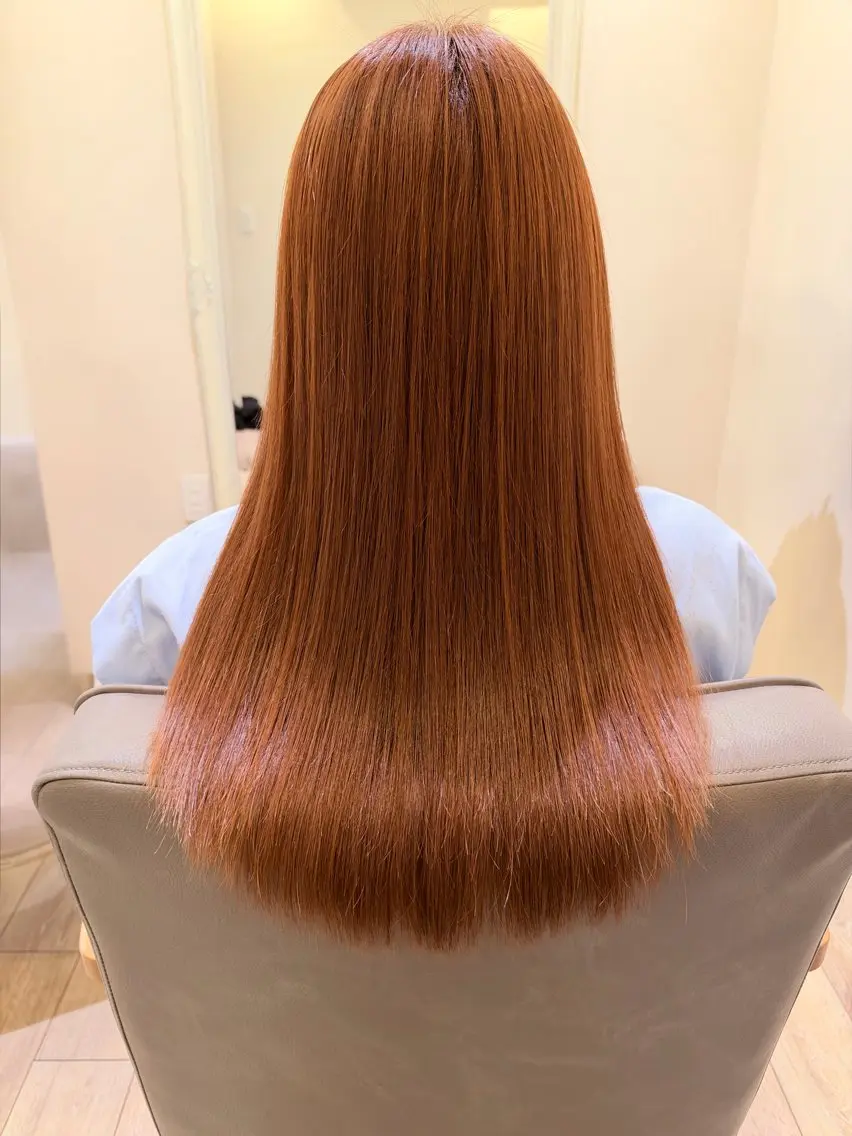 ロング カット 縮毛矯正 トリートメント 髪質改善☆白髪ぼかし 濱走のヘアスタイル