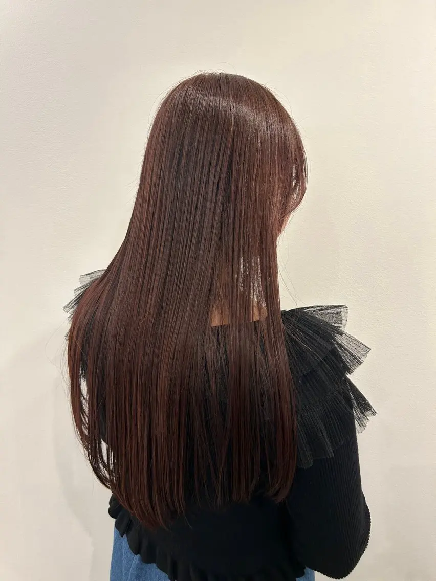 セミロング カラー 髪質改善 カット ヘアカラー トリートメント HASIMOTO jijibyMOPSのヘアスタイル
