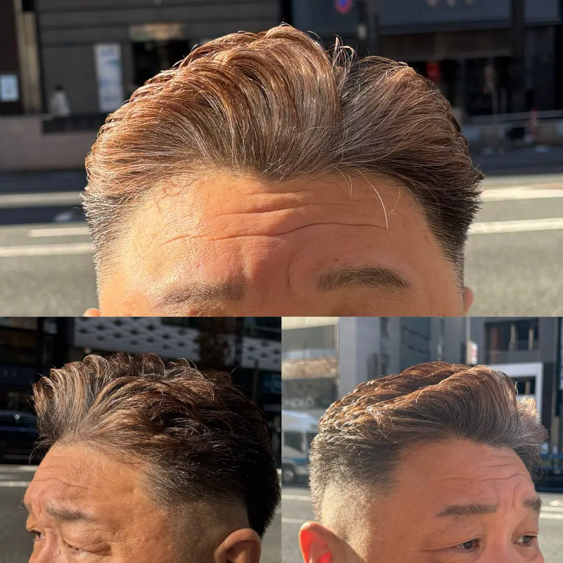 ショート メンズ フェードカット 七三 増田 諒大のヘアスタイル