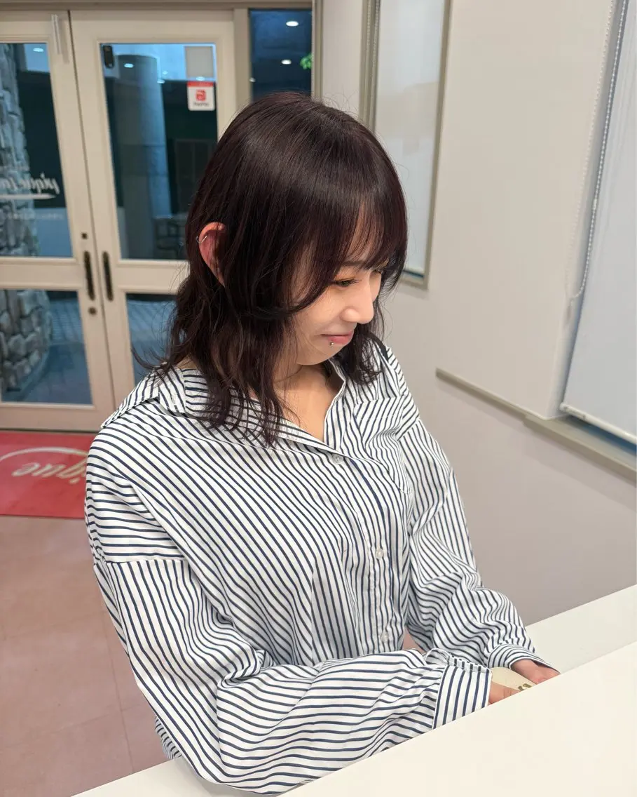 ミディアム カラー 🤍静岡/影島 李有/美容院🎀のヘアスタイル