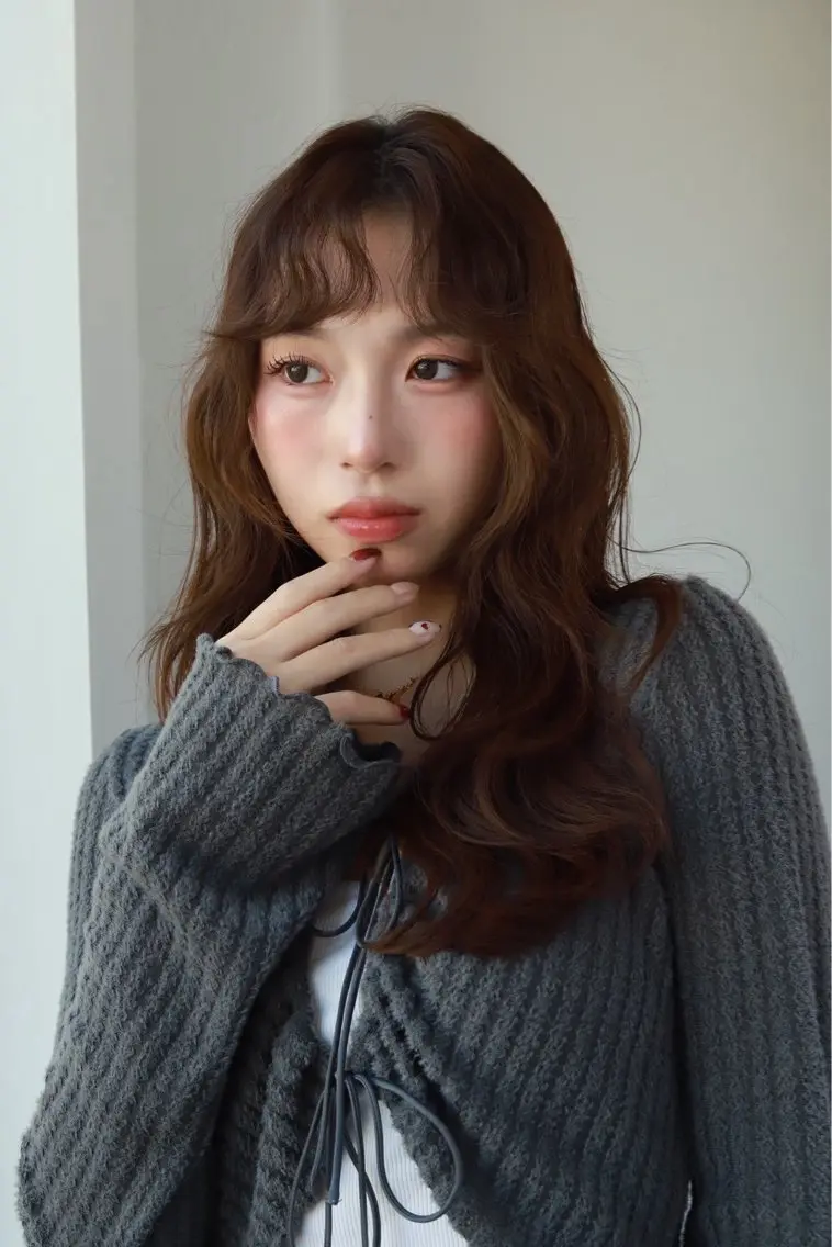 セミロング カット ヘアカラー トリートメント 髪質改善/髪質改善 メテオカラー/谷本のヘアスタイル
