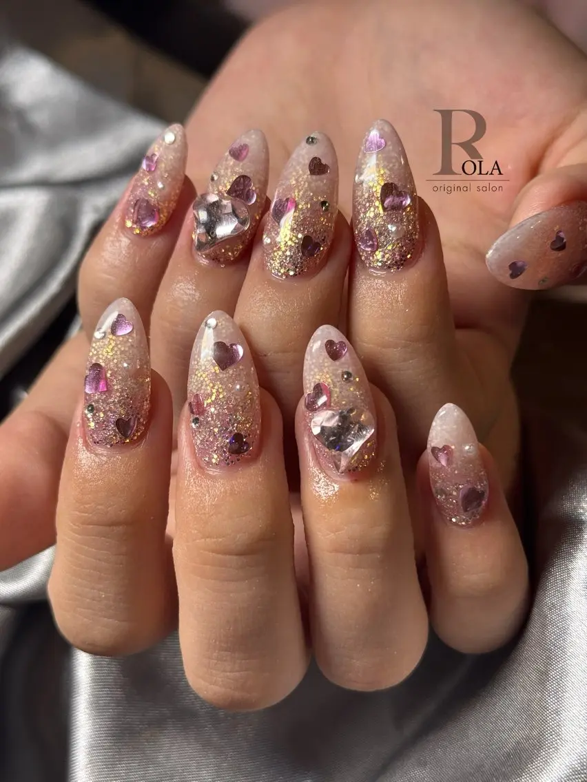 ネイル ハート ハンドネイル original salon ROLAのネイルデザイン