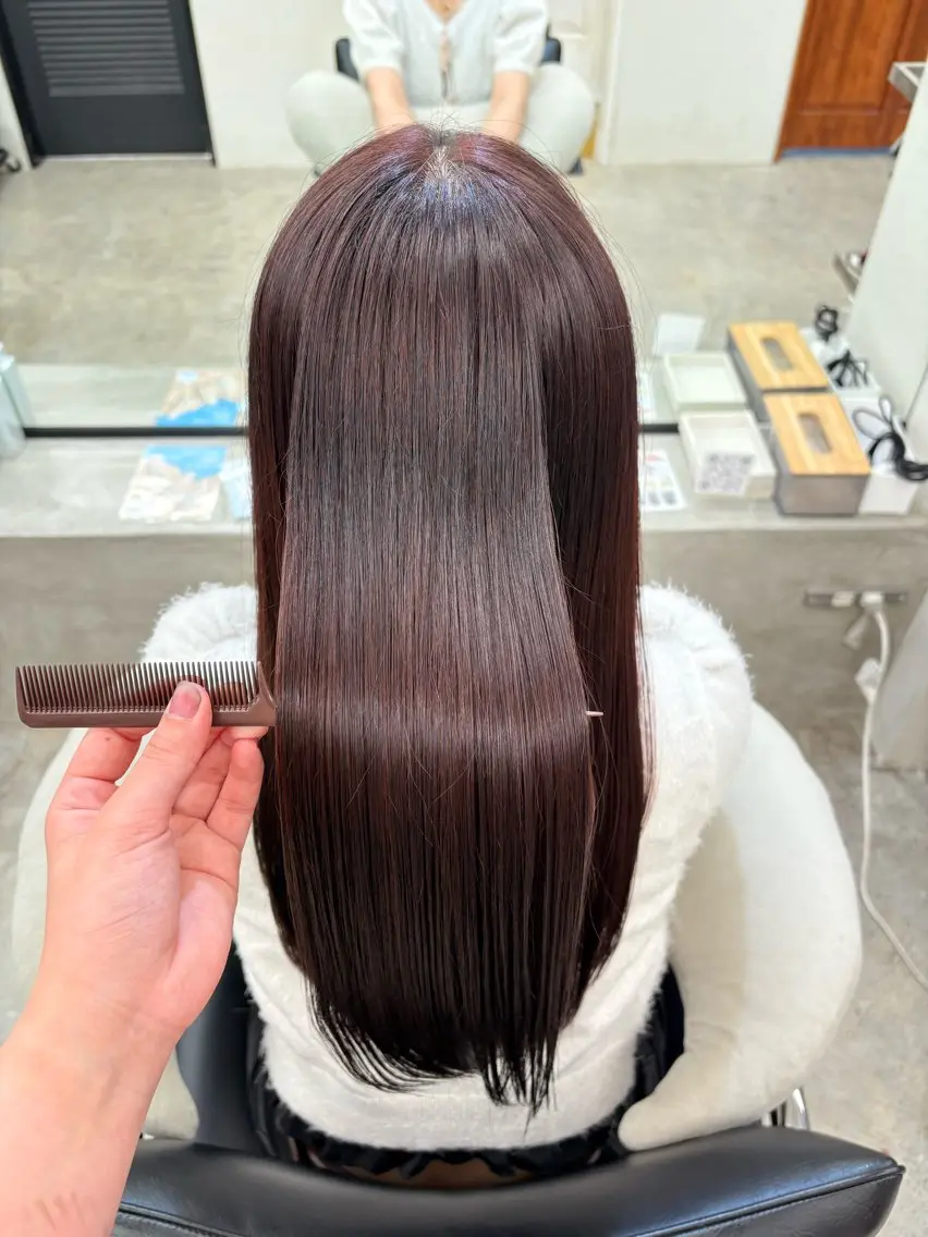 ロング ヘアカラー トリートメント 🌙透明感カラー ×カット リナ🌙のヘアスタイル