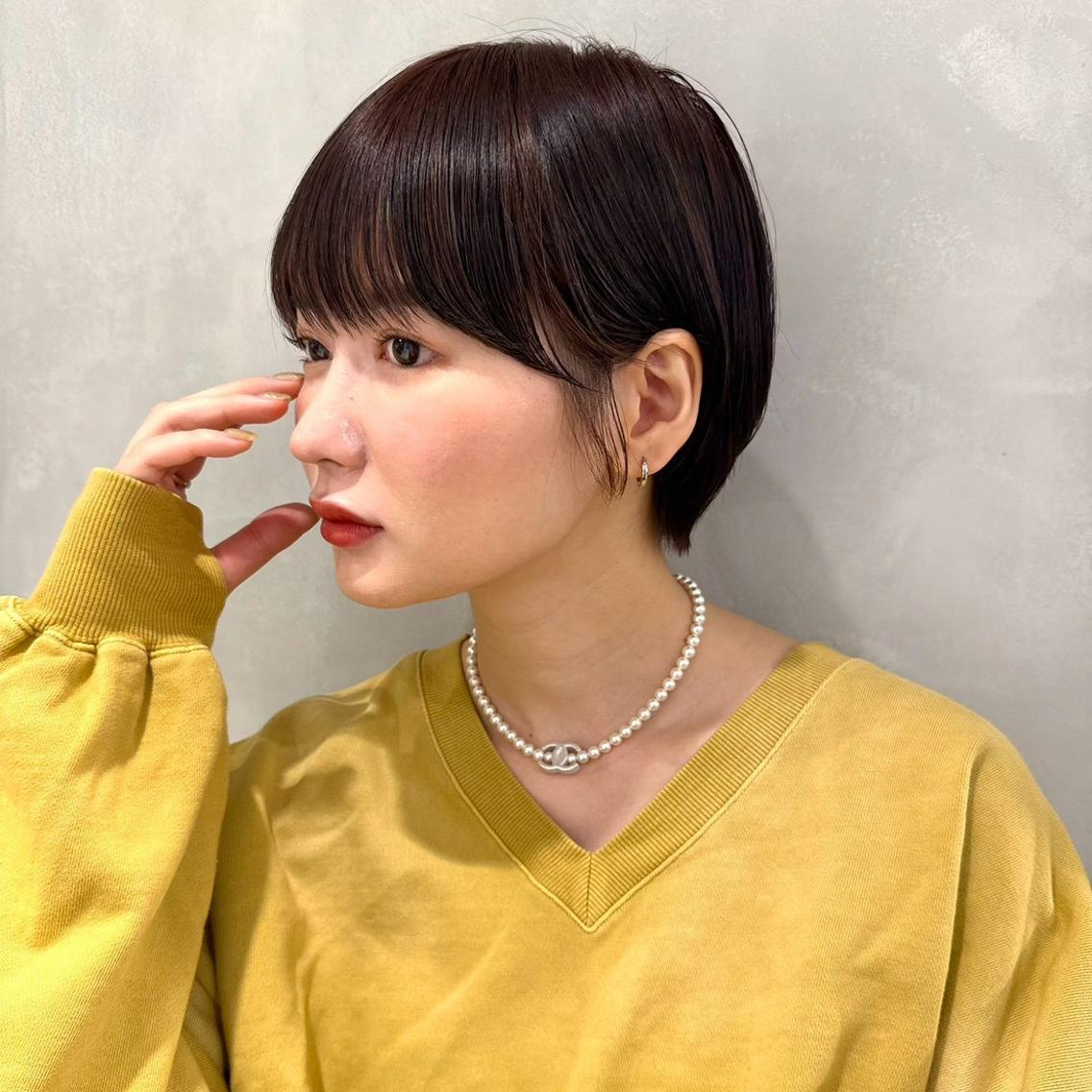 ショート カラー ボルドーカラー ブラウンカラー ショートヘア カット ヘアカラー 骨格診断で絶対可愛い ✨丸みショート✨凌弥のヘアスタイル