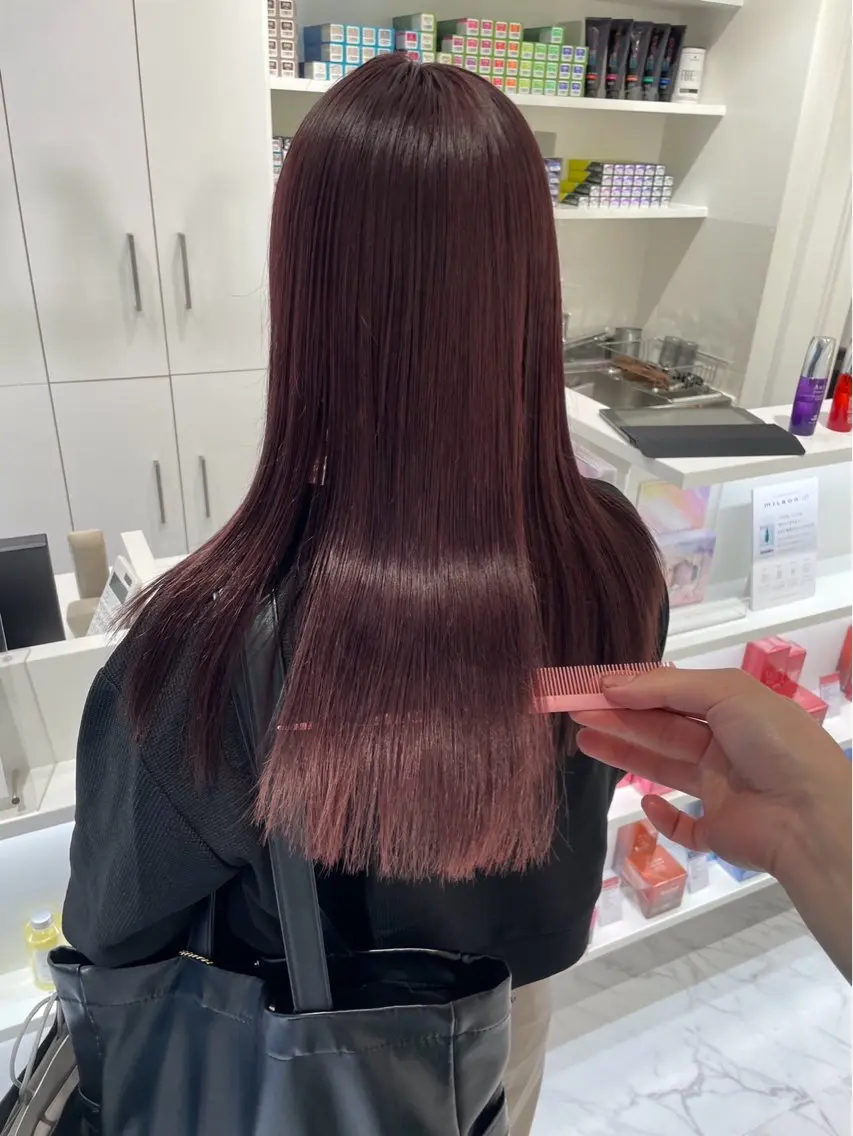 ロング カラー ヘアカラー ParveMix🍀 藤原愛未のヘアスタイル