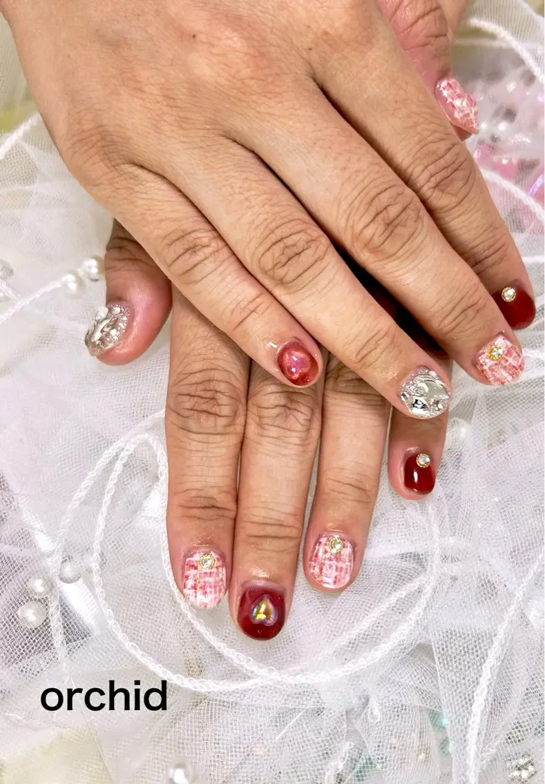 ネイル ハンドネイル orchid ♡オーキッドのネイルデザイン