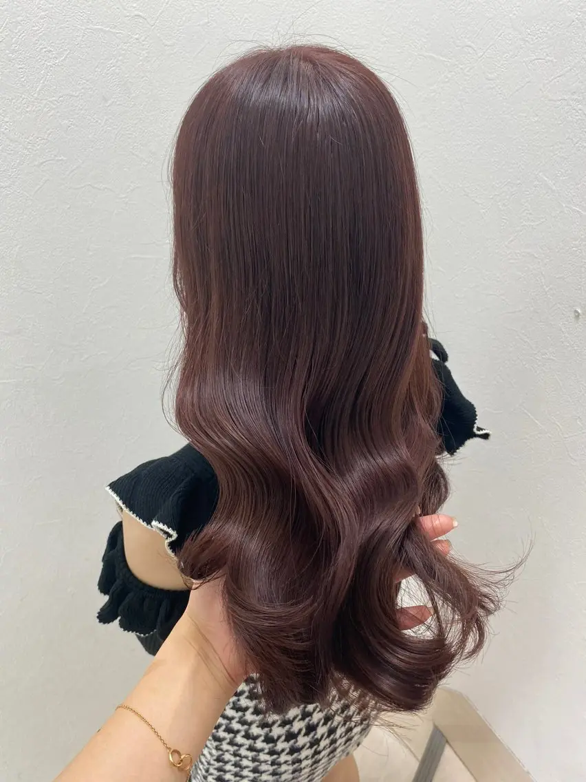 ロング カラー ヘアカラー 🤎韓国ヘア ベージュ まゆか🤎のヘアスタイル