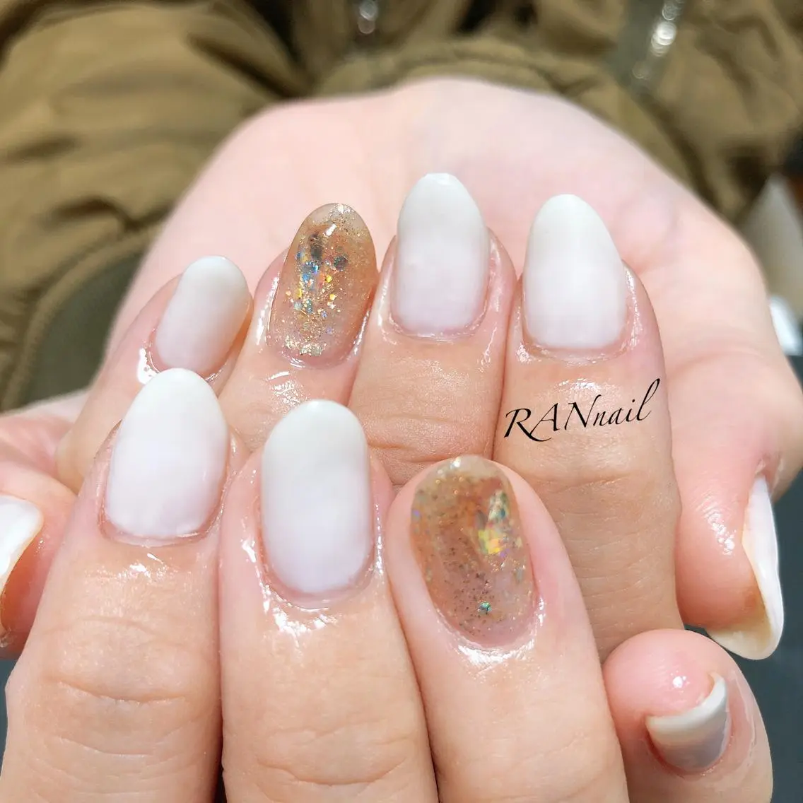 ネイル フラワーネイル フットネイル 氷ネイル・うるうるネイル キラキラネイル ラメ(グリッター) RAN nailのネイルデザイン