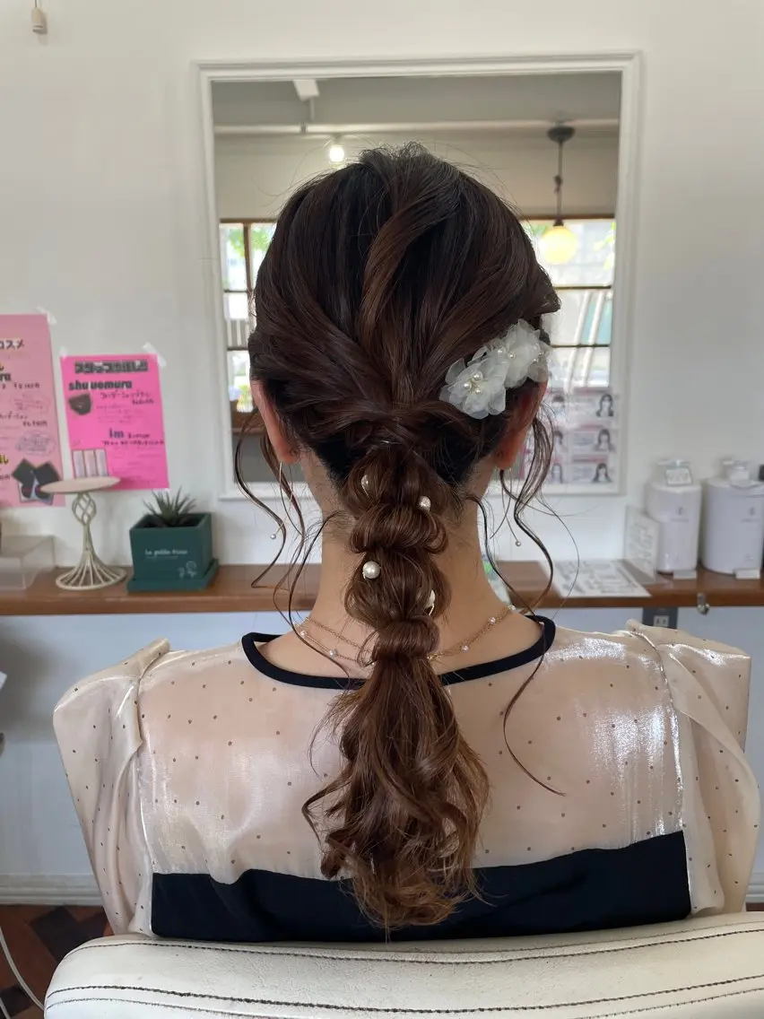 ヘアアレンジ ヘアセット 塔崎 りこのヘアスタイル