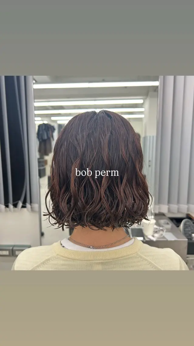 パーマ パーマ レディース/ボブ パーマ/ 田中育斗のヘアスタイル