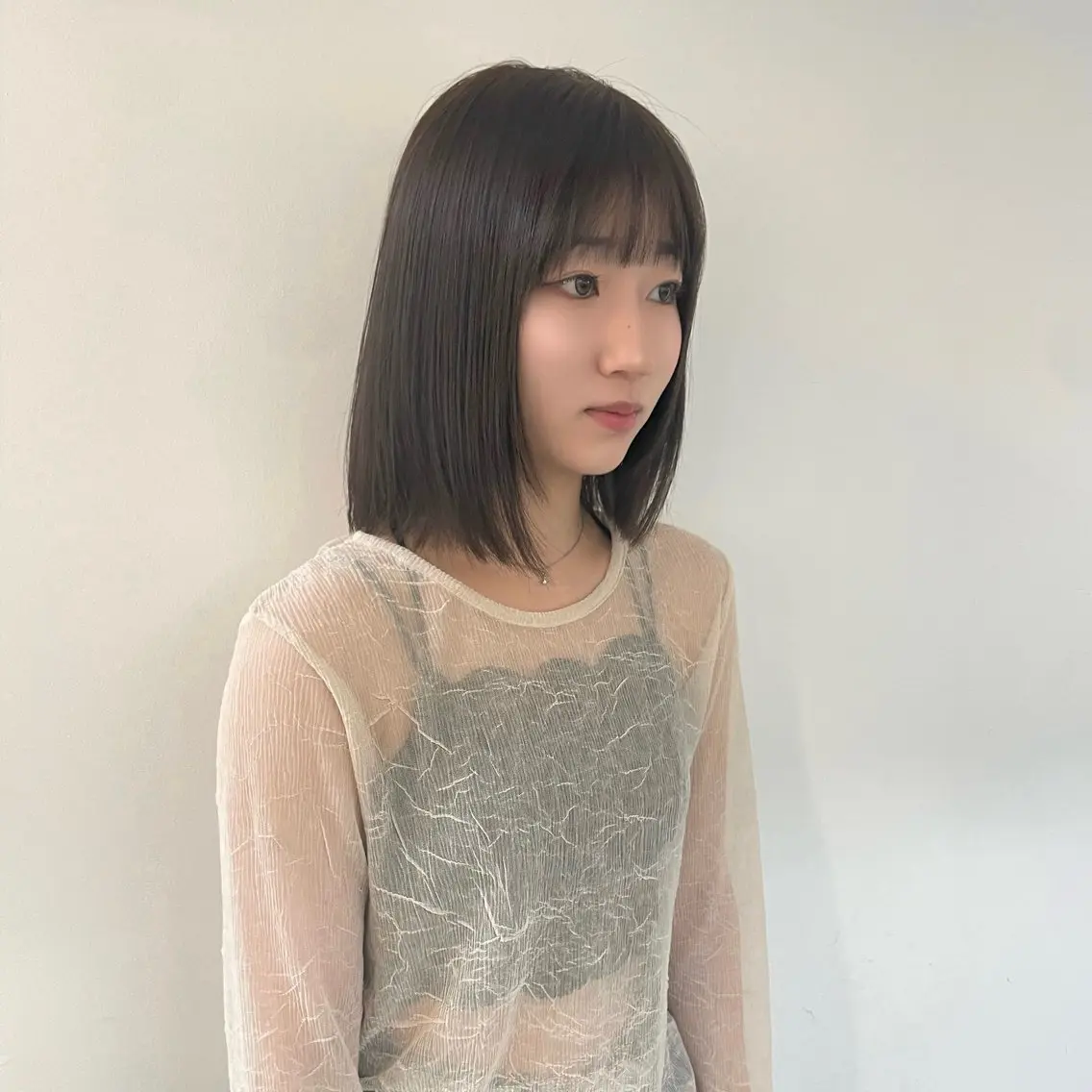 ミディアム ルプラボウ　森 伸衣のヘアスタイル