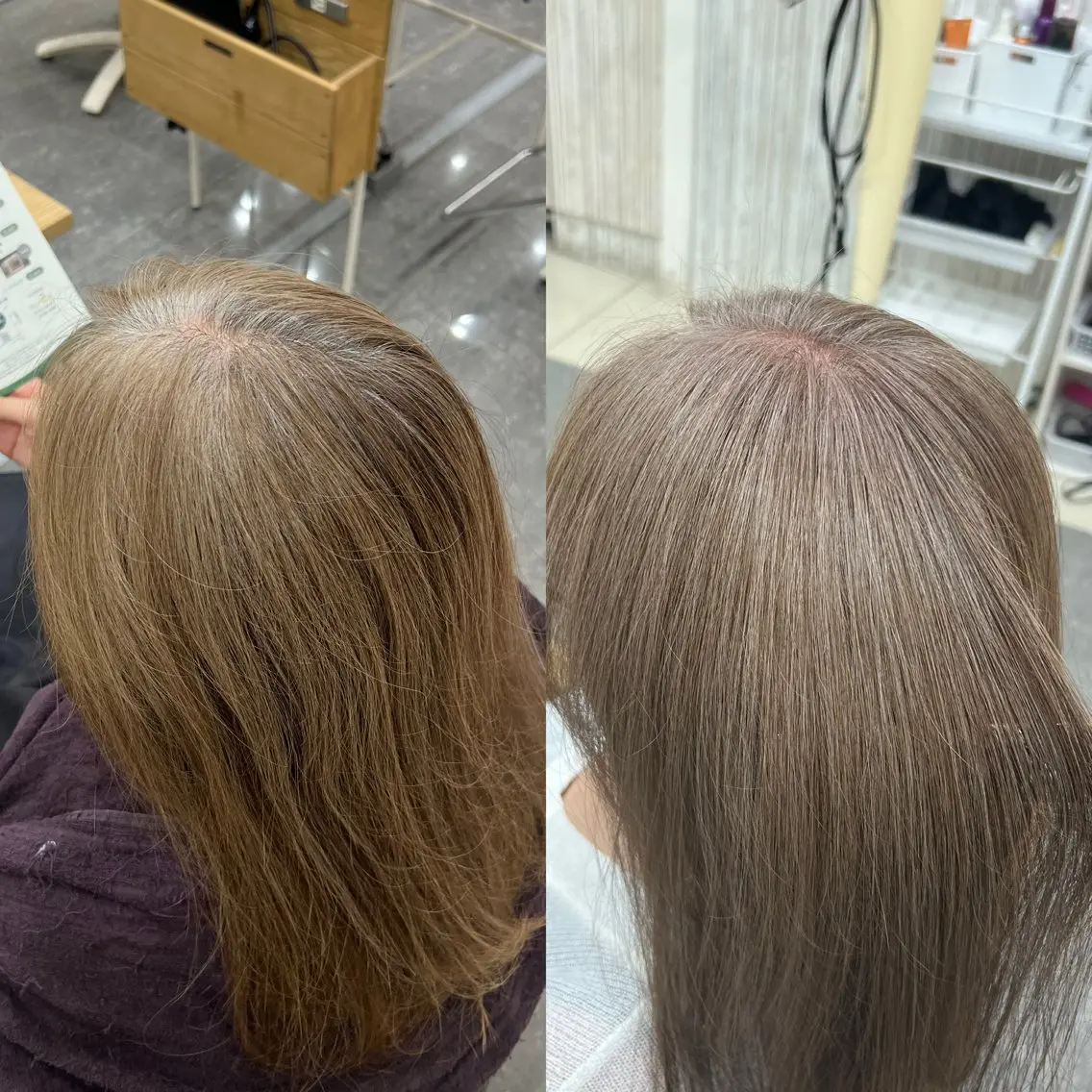 セミロング カラー ヘアカラー 白髪ぼかし特化/富沢 太白区/千葉達人のヘアスタイル