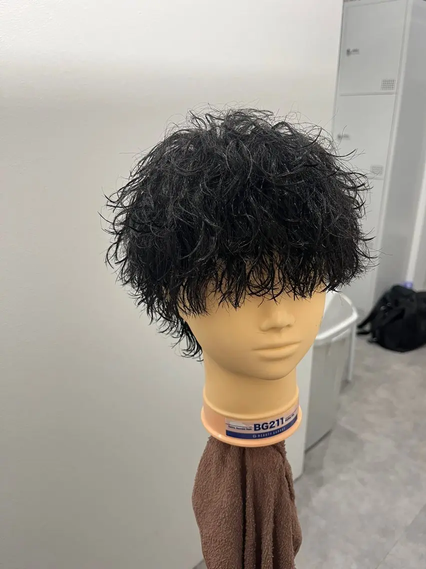 セミロング パーマ 永井 脩弥のヘアスタイル