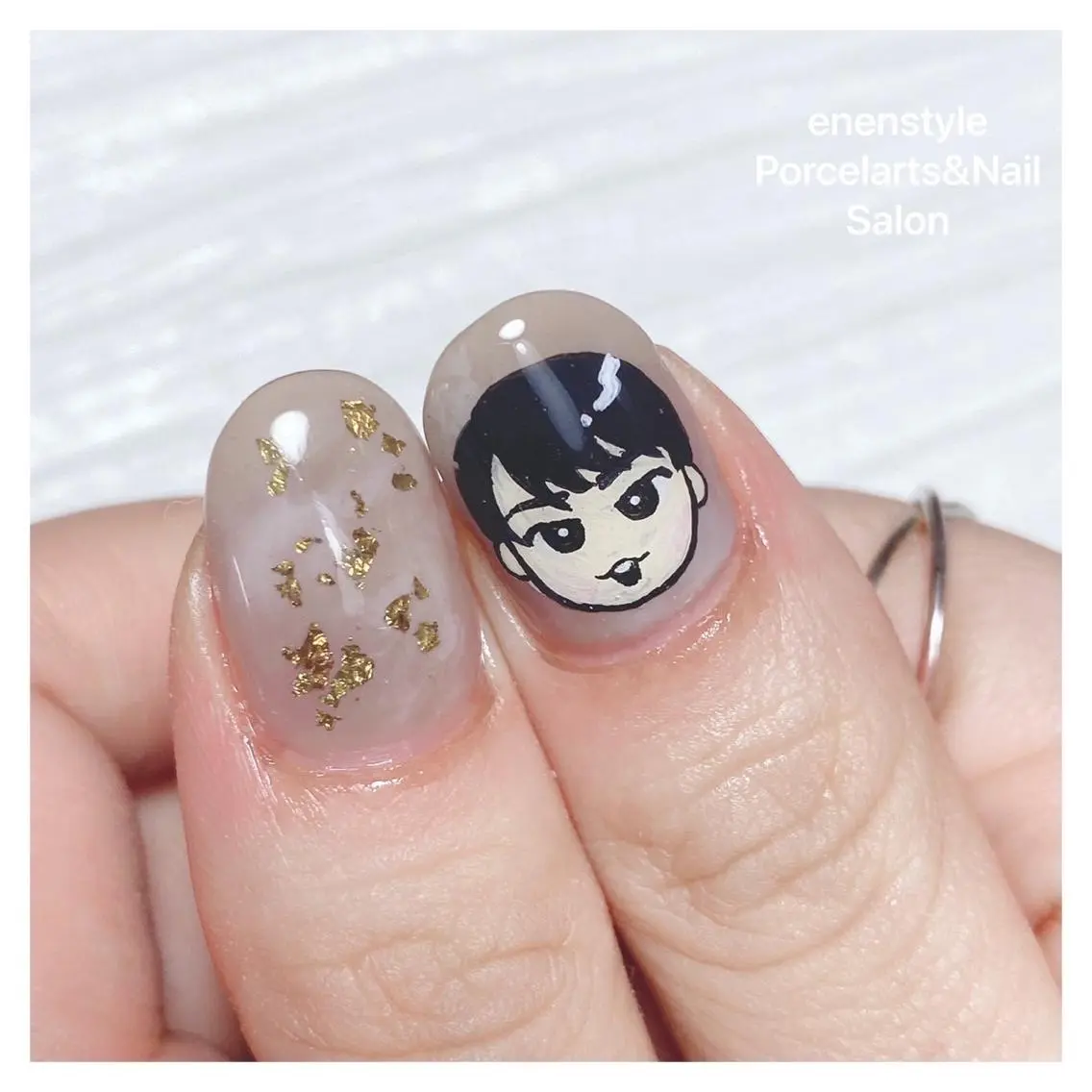 ミディアム ネイル アイブロウ 🐾enen style 🐾のネイルデザイン