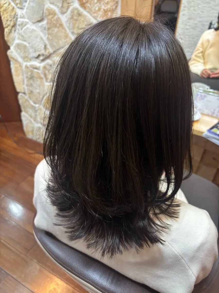 ミディアム カット トリートメント よしかわ あいか/京都美容室のヘアスタイル