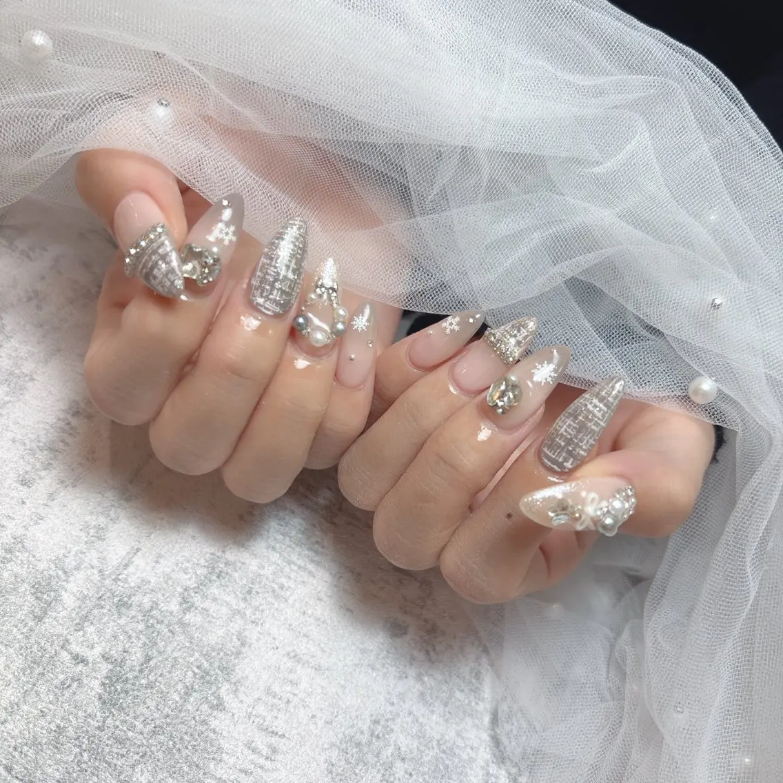 ネイル フットネイル フレンチネイル ジェルネイル ガーリー グラデーション ハンドネイル D.d Nail Moeのネイルデザイン