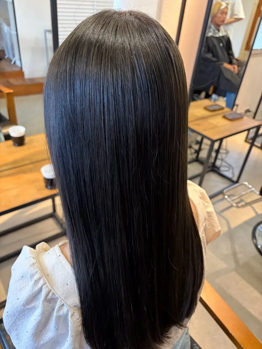 ロング カラー ヘアカラー 艶透明感カラー/ 暖色カラー/髪質改善のヘアスタイル