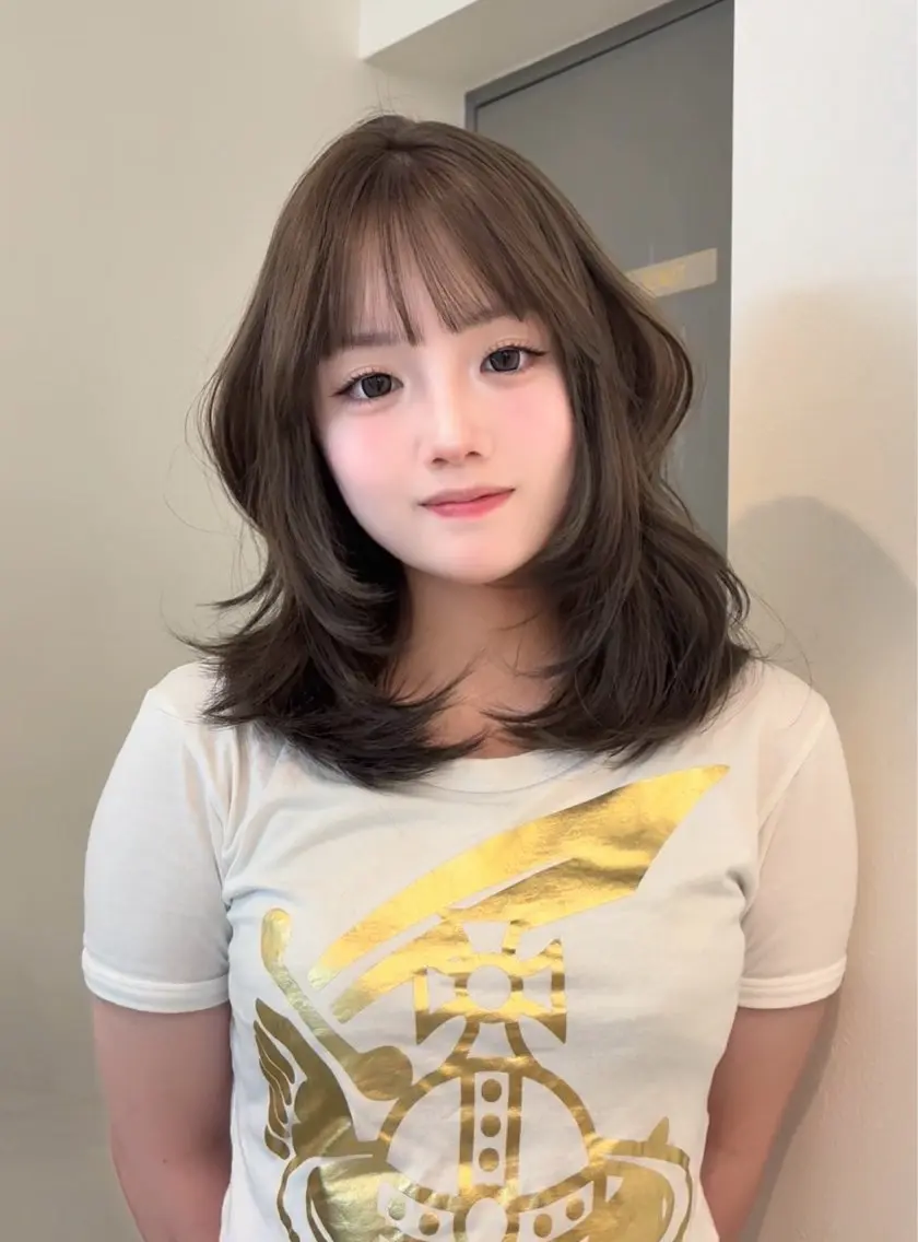 ミディアム ミディアムレイヤー レイヤーカット マツパ/激カワ束感♡ 絆のヘアスタイル