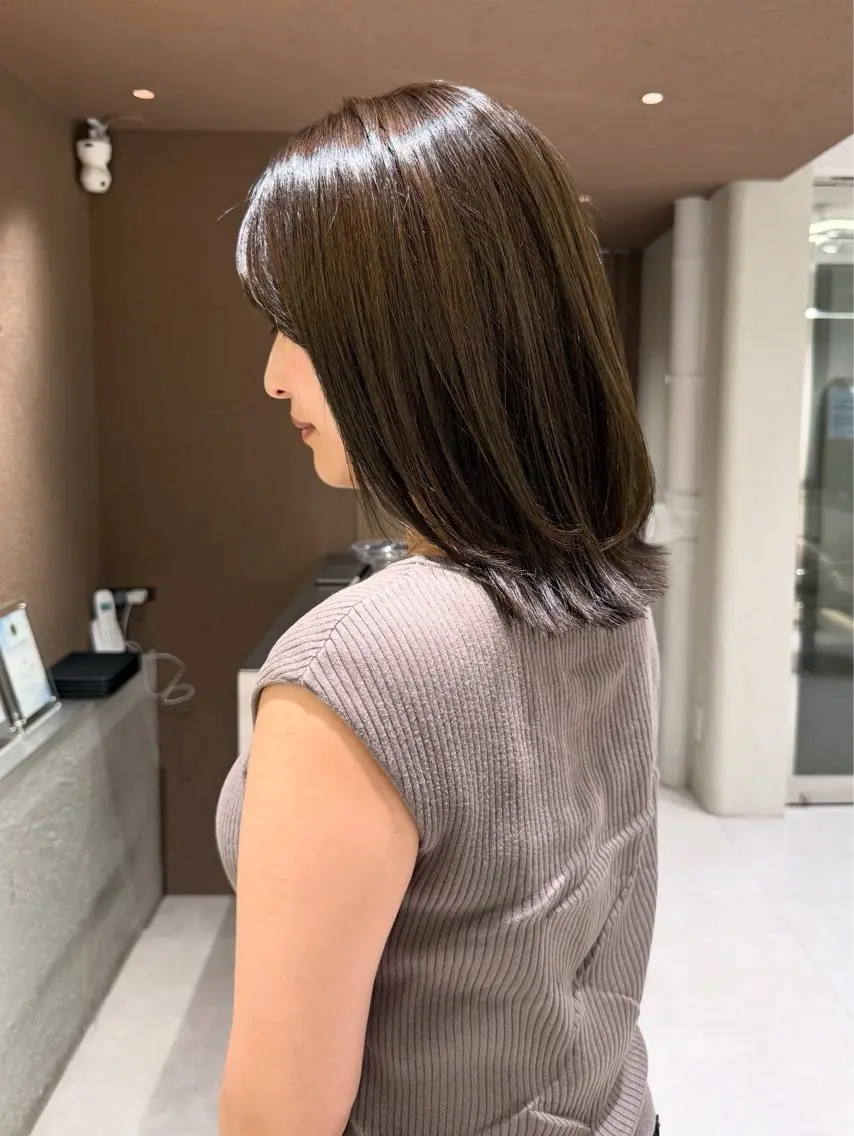 セミロング カラー カット ヘアカラー トリートメント 🎀髪質改善🎀 恵比寿/sayuのヘアスタイル