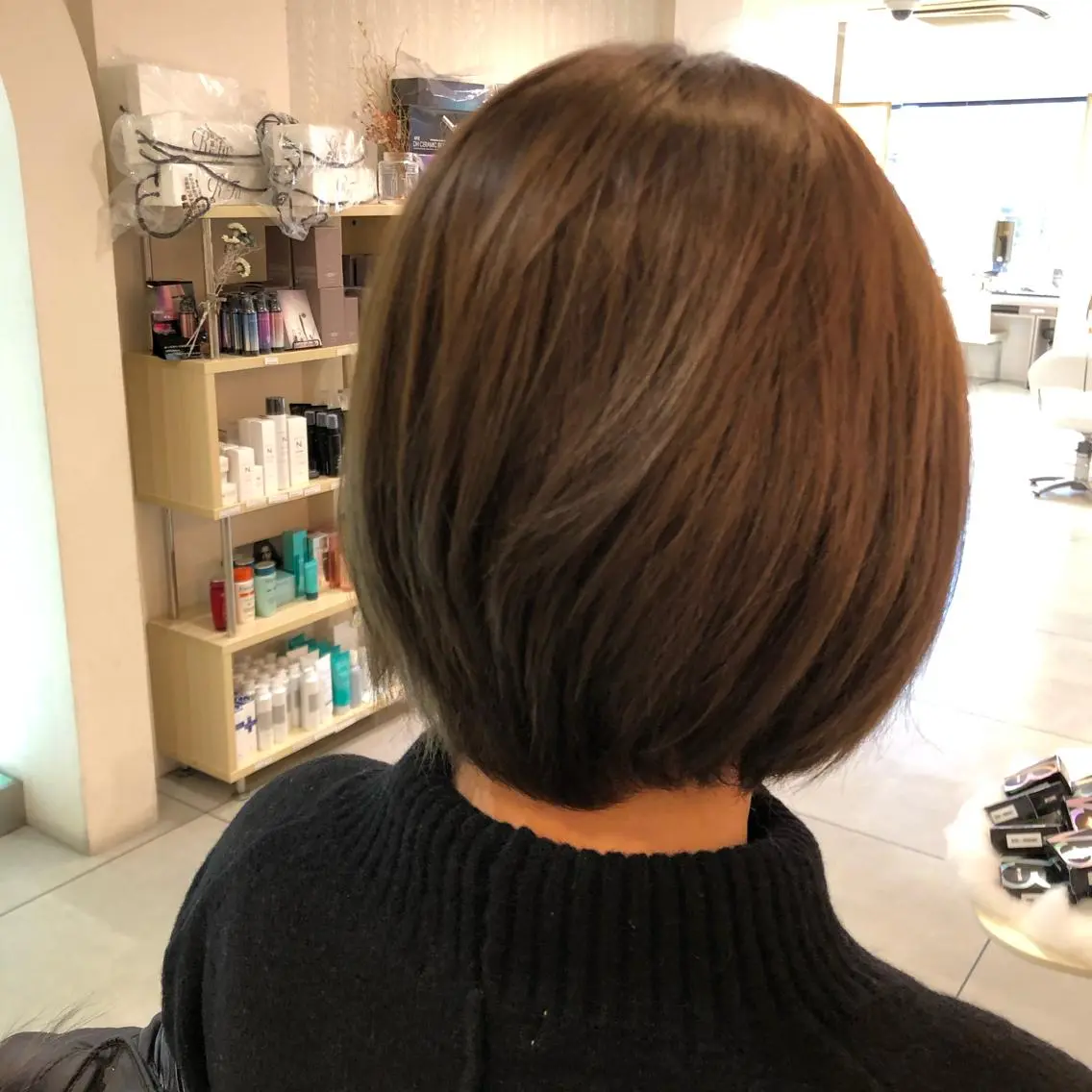 ミディアム カット ヘアカラー トリートメント 松佐 ゆかりのヘアスタイル