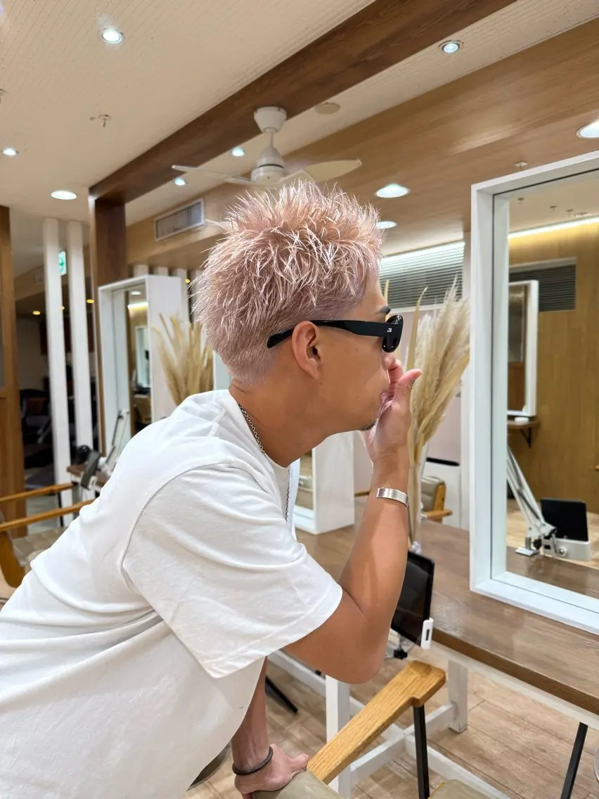 メンズ メンズハイトーン ヘアカラー SHOJI LISAのヘアスタイル