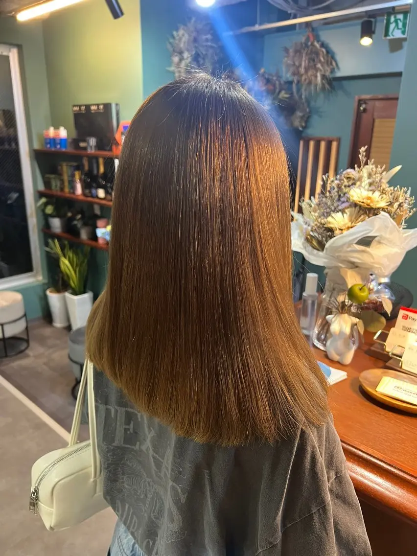 ロング カット 縮毛矯正 トリートメント 美髪矯正/髪質改善 🌼 原田 愛弓のヘアスタイル
