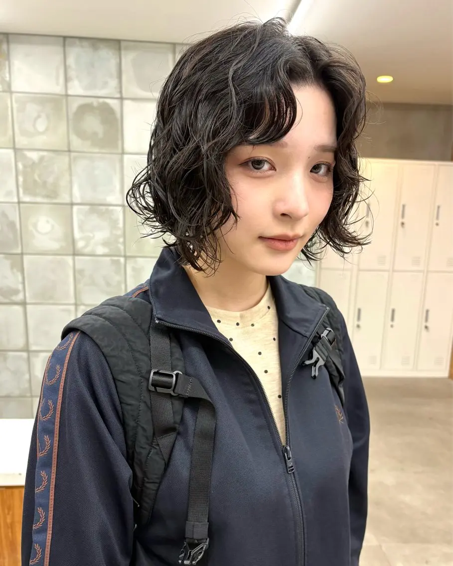 ミディアム パーマ ミディアムパーマ ボブ ニュアンスパーマ カット パーマ トリートメント tetohair 森田浩平のヘアスタイル