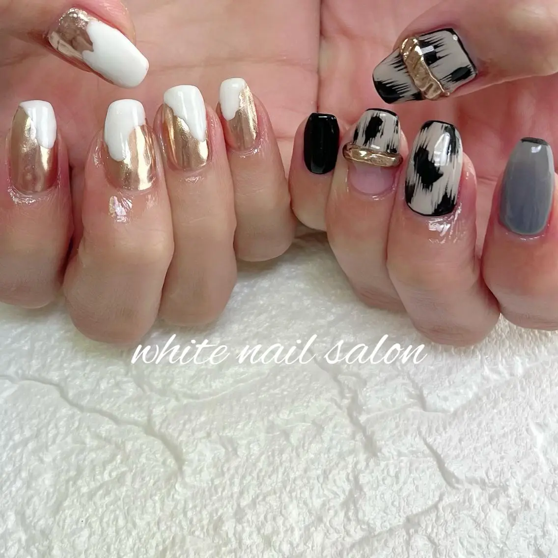 ネイル フットネイル ジェルネイル ハードジェル ラメ(グリッター) 持ち込み ハンドネイル white nail salonのネイルデザイン