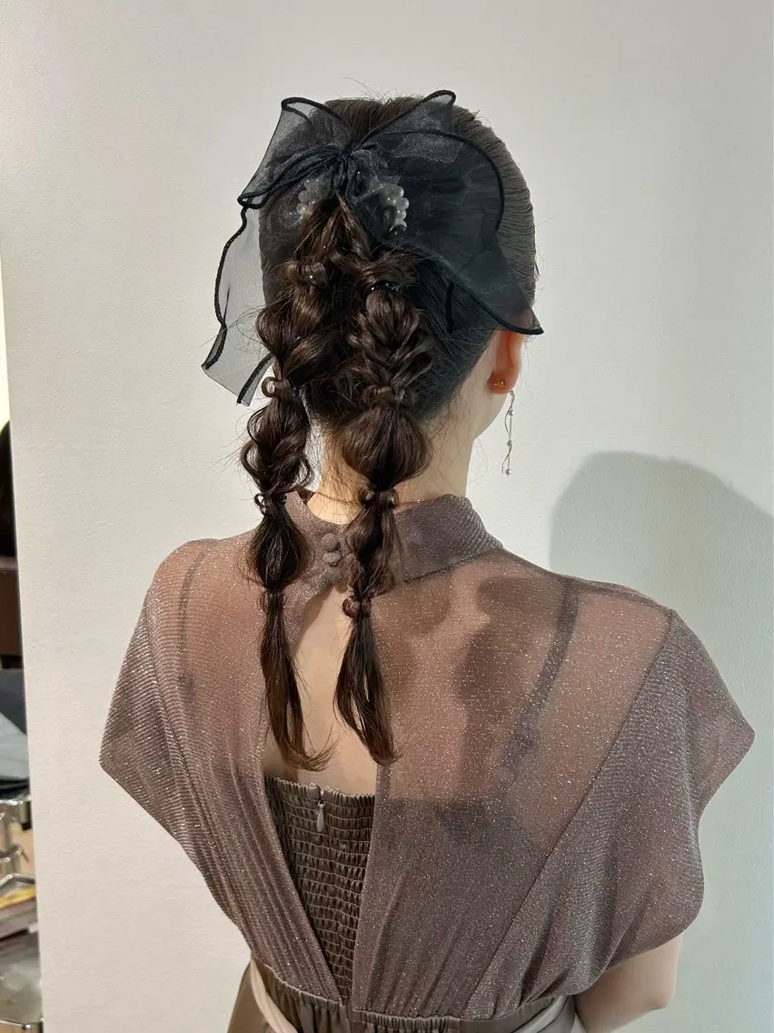 ロング ヘアアレンジ ヘアセット マツエク/men's /カラー🎀ヒカルのマツエク・マツパデザイン