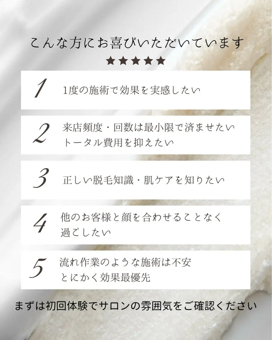 メンズ 脱毛 SKIN GYM メンズ専門脱毛サロンのエステ・リラクイメージ
