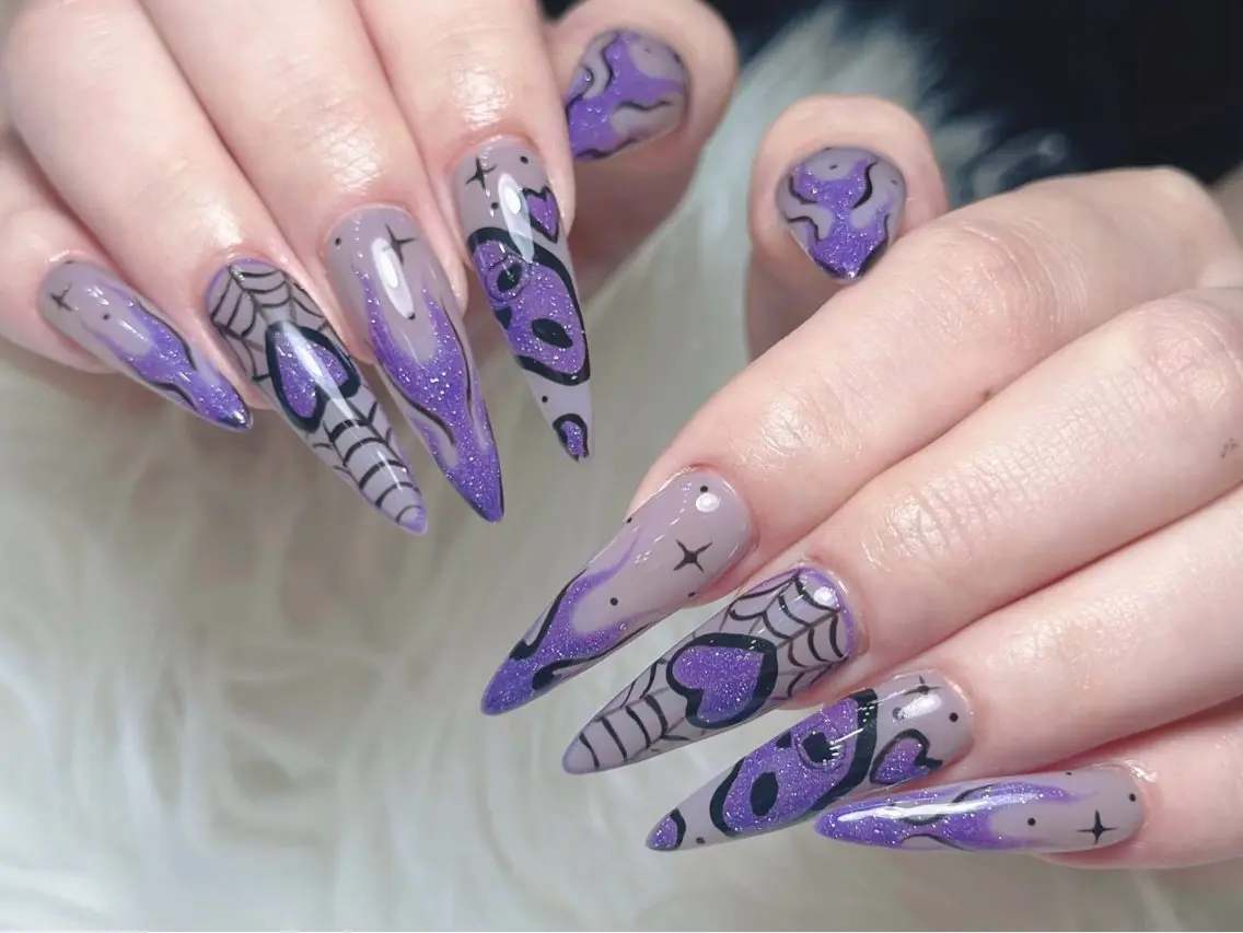 ネイル 長さ出し フレンチネイル 韓国ネイル レース マグネットネイル ハンドネイル ボニー Coco nailのネイルデザイン