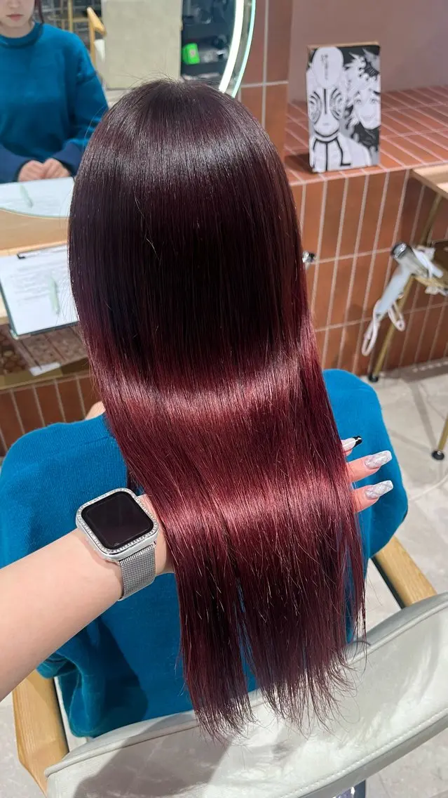 ロング カラー ヘアカラー トリートメント 🎀暖色カラー/ ハナ🎀のヘアスタイル