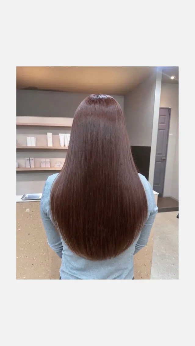 ロング カラー ブラウンカラー ピンクカラー ヘアカラー レイヤーカット 🍒LILIのヘアスタイル