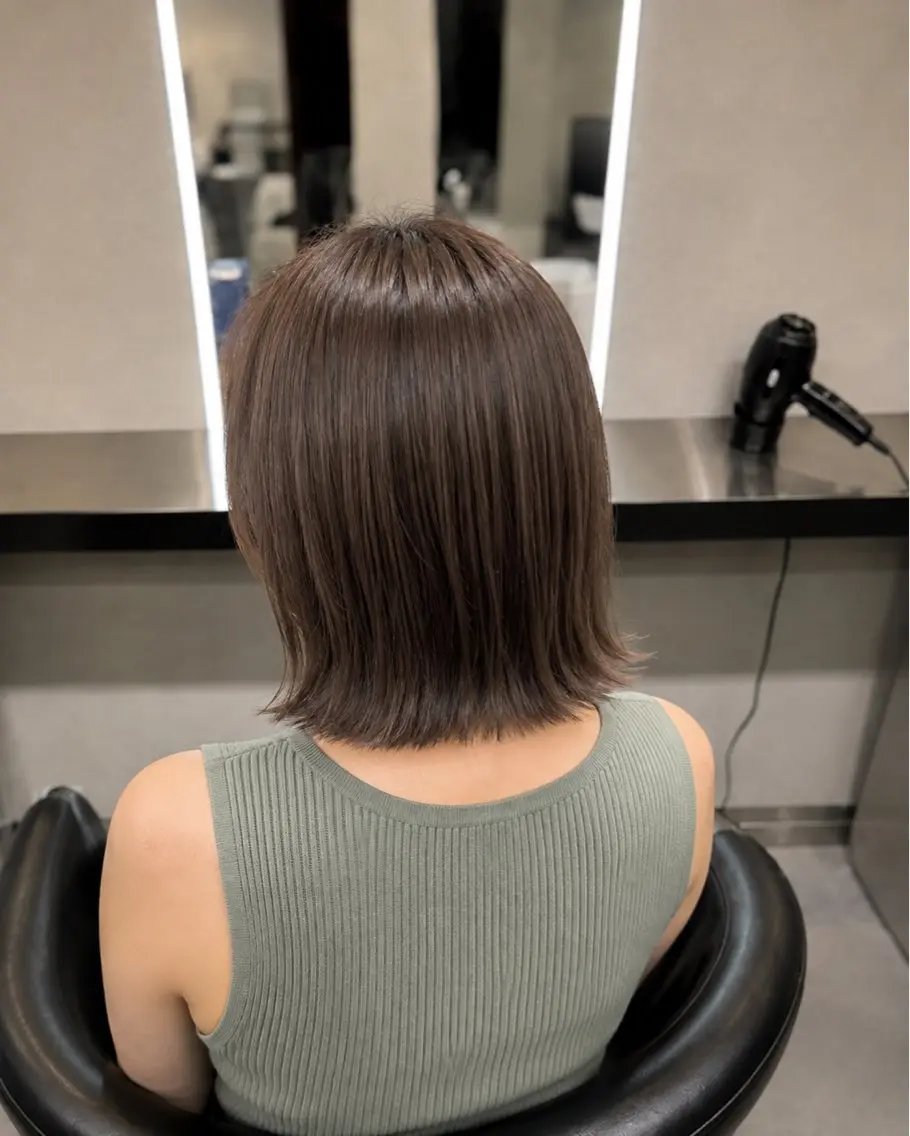 ミディアム カラー ブラウンカラー トリートメント 🌈ウルトワ水素 髪質改善naru🌈のヘアスタイル