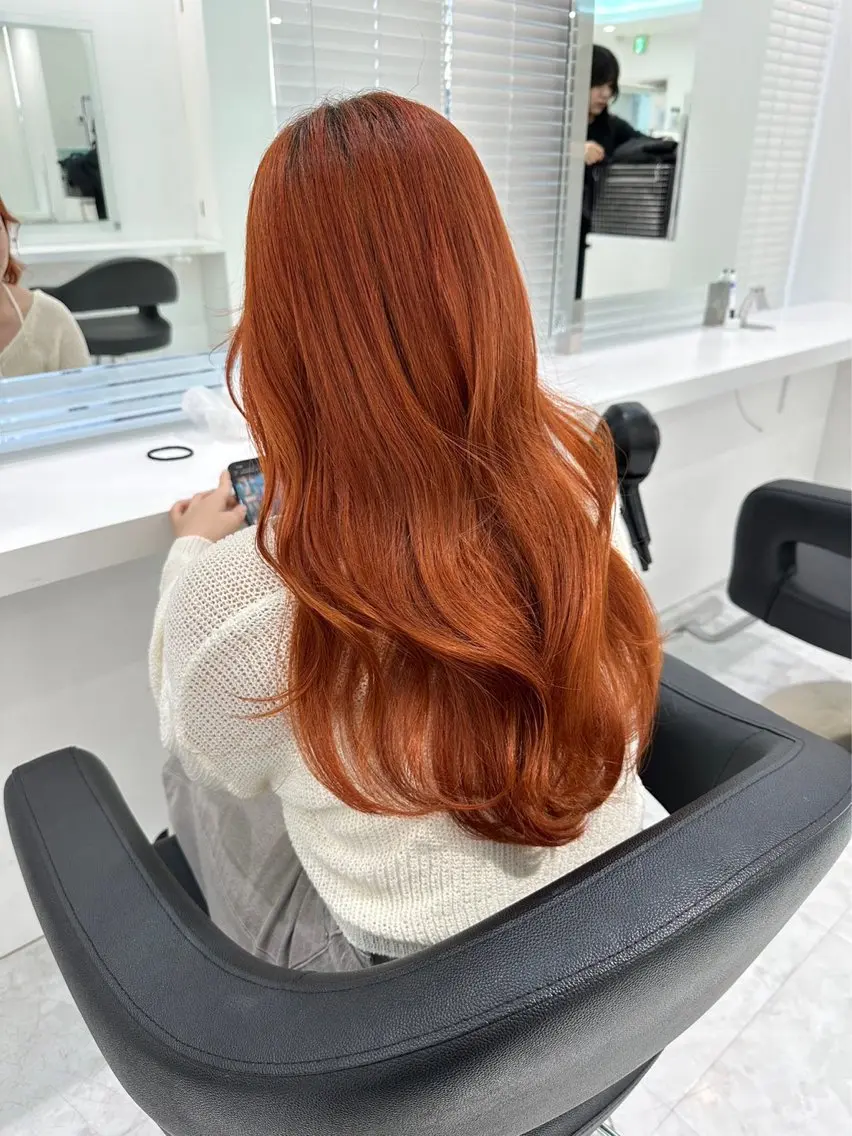 ロング カラー ヘアアレンジ 韓国レイヤー&ピンク 艶髪🩶maikoのヘアスタイル