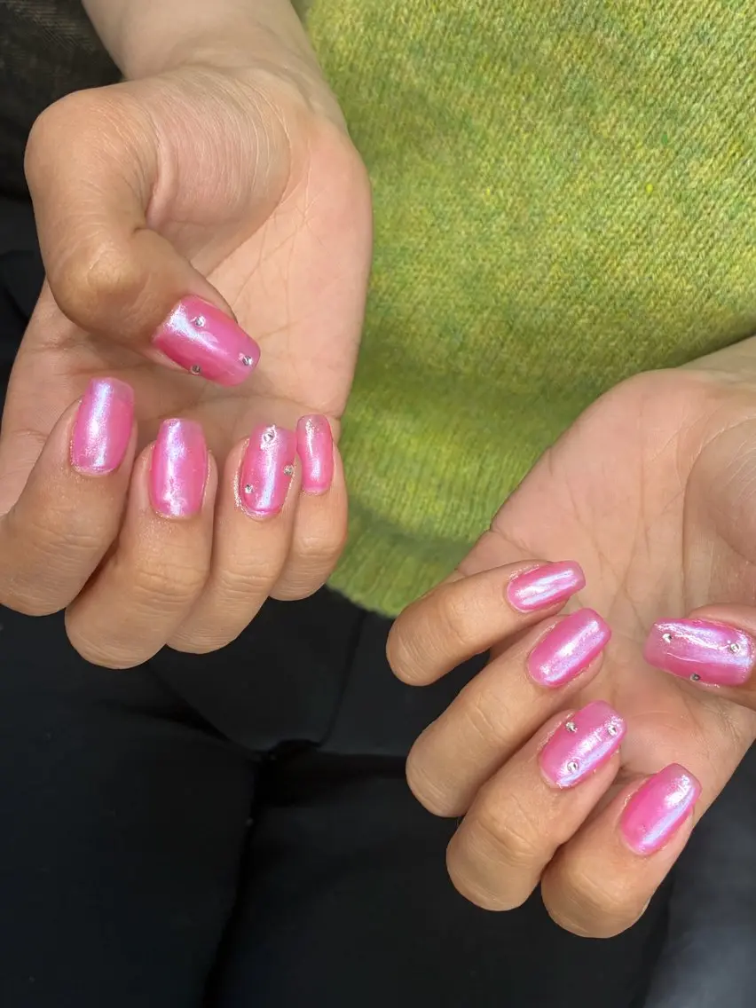 ネイル クリアネイル ジェルネイル ミラーネイル パラジェル ハンドネイル Nail&eye Grow ちかのネイルデザイン