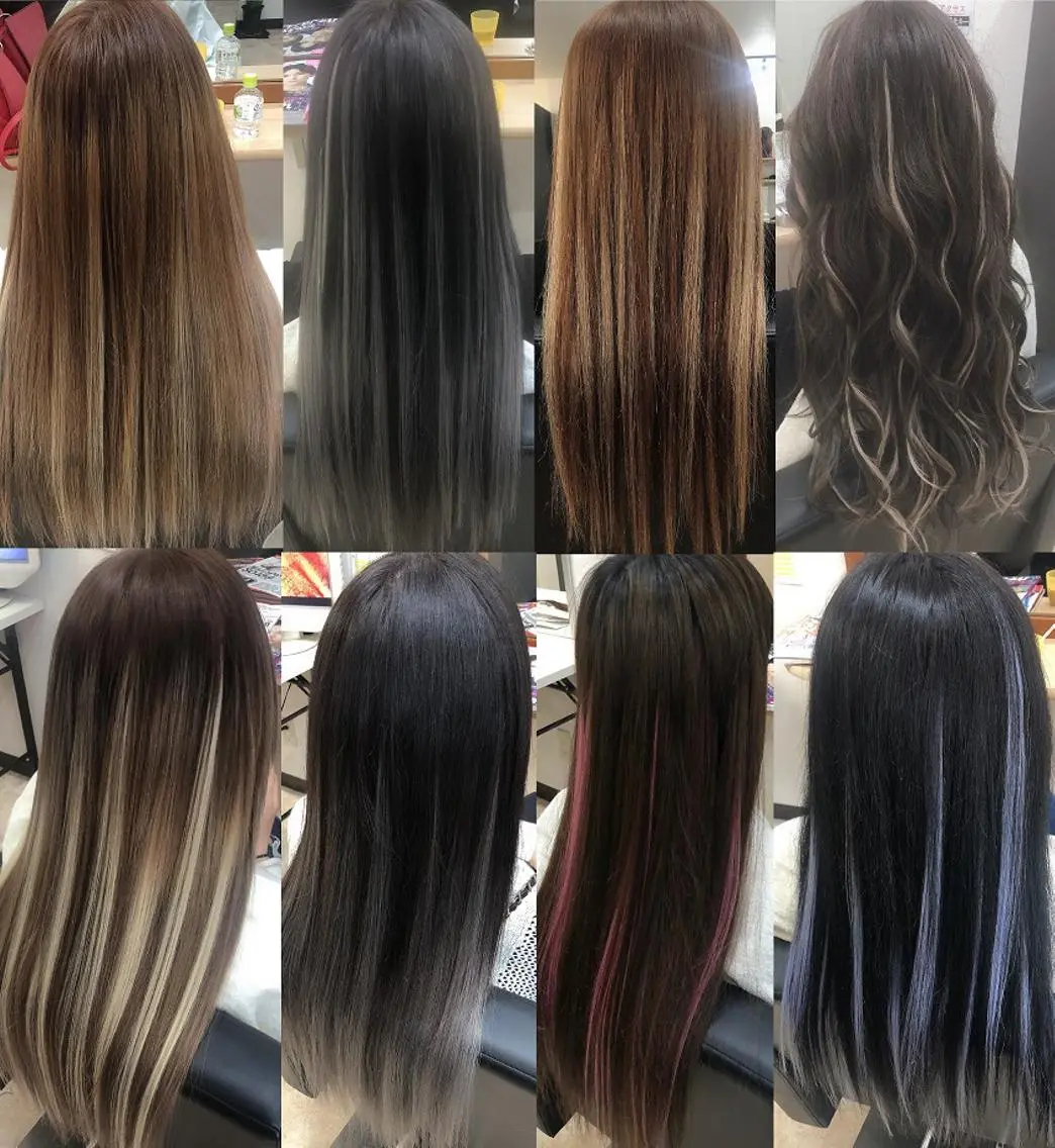 ロング カラー ヘアアレンジ グラデーションカラー ハイライトカラー エクステ ハイライト 石田 美晃のヘアスタイル