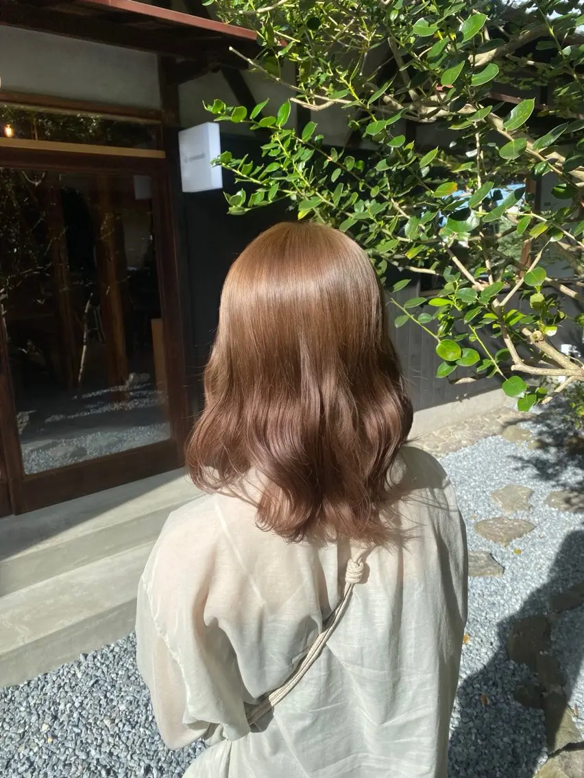 カラー ベージュカラー オリーブベージュ 阿川香穂 /京都のヘアスタイル
