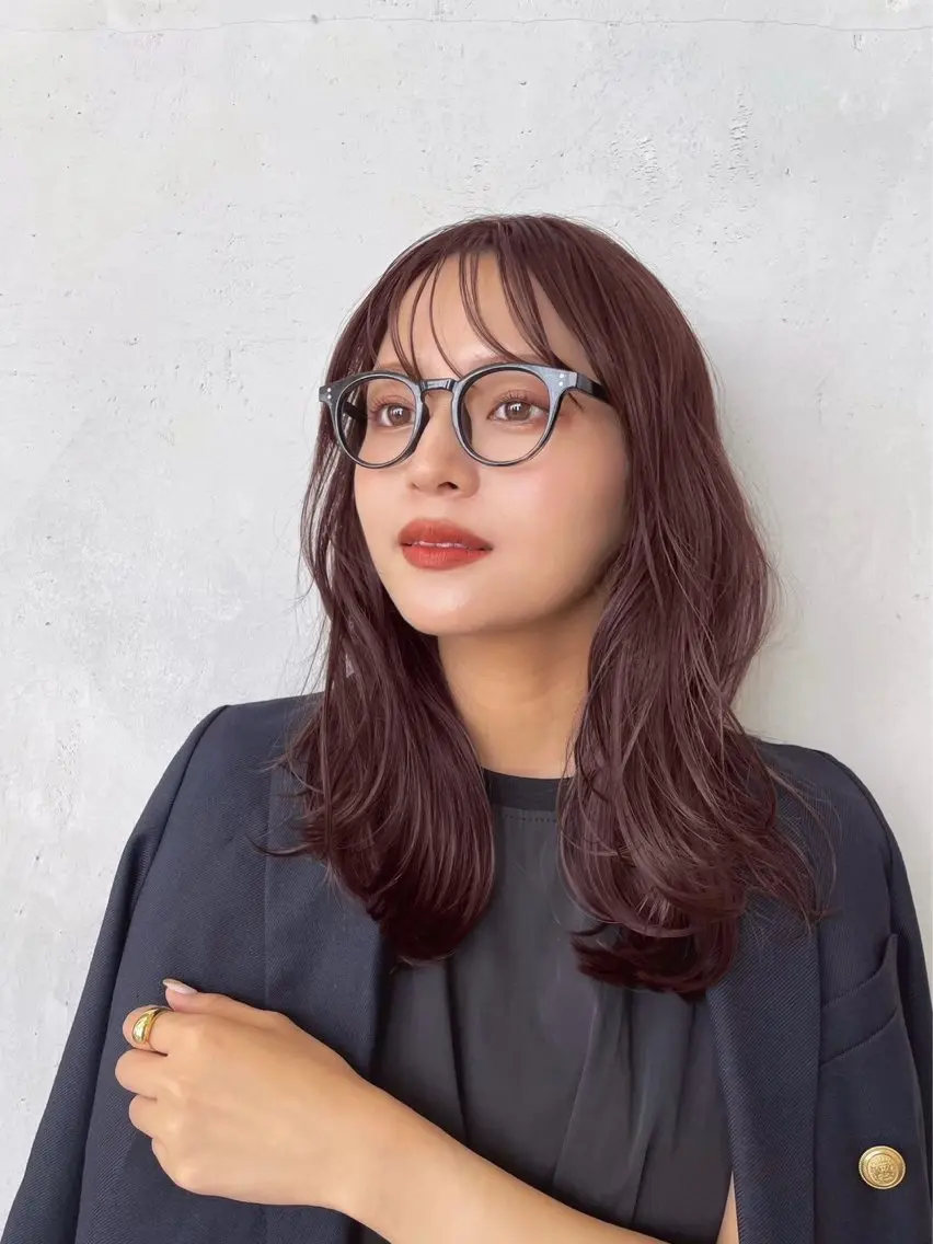 セミロング レッドブラウン ヘアカラー トリートメント 暖色カラー専🟥/ shinyaのヘアスタイル