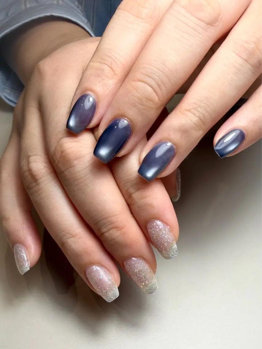 ネイル フラッシュネイル マグネットネイル nailsalon amoのネイルデザイン