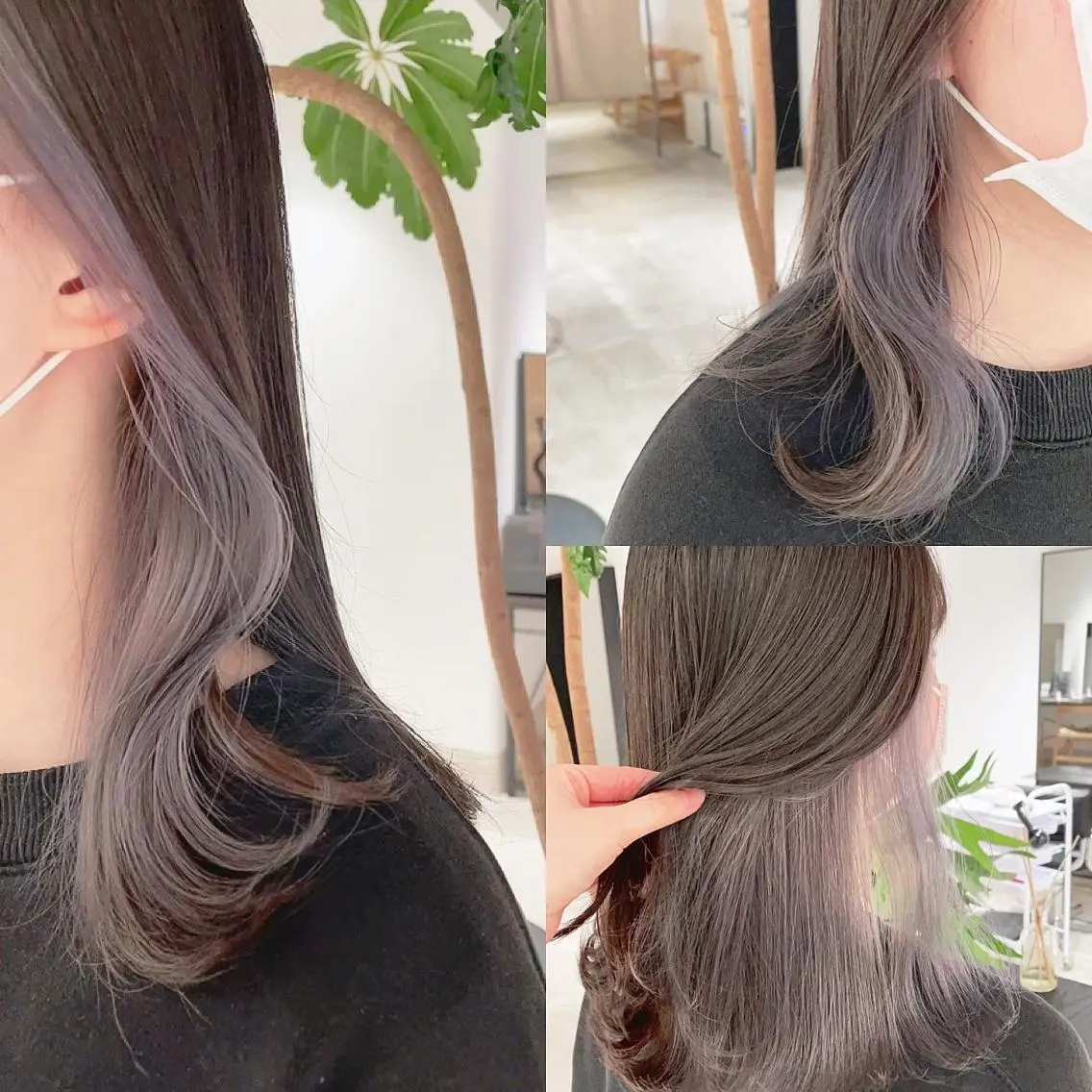 ミディアム カラー ヘアカラー トリートメント 渋谷:インナーカラー ／🍒エリカ🍒のヘアスタイル