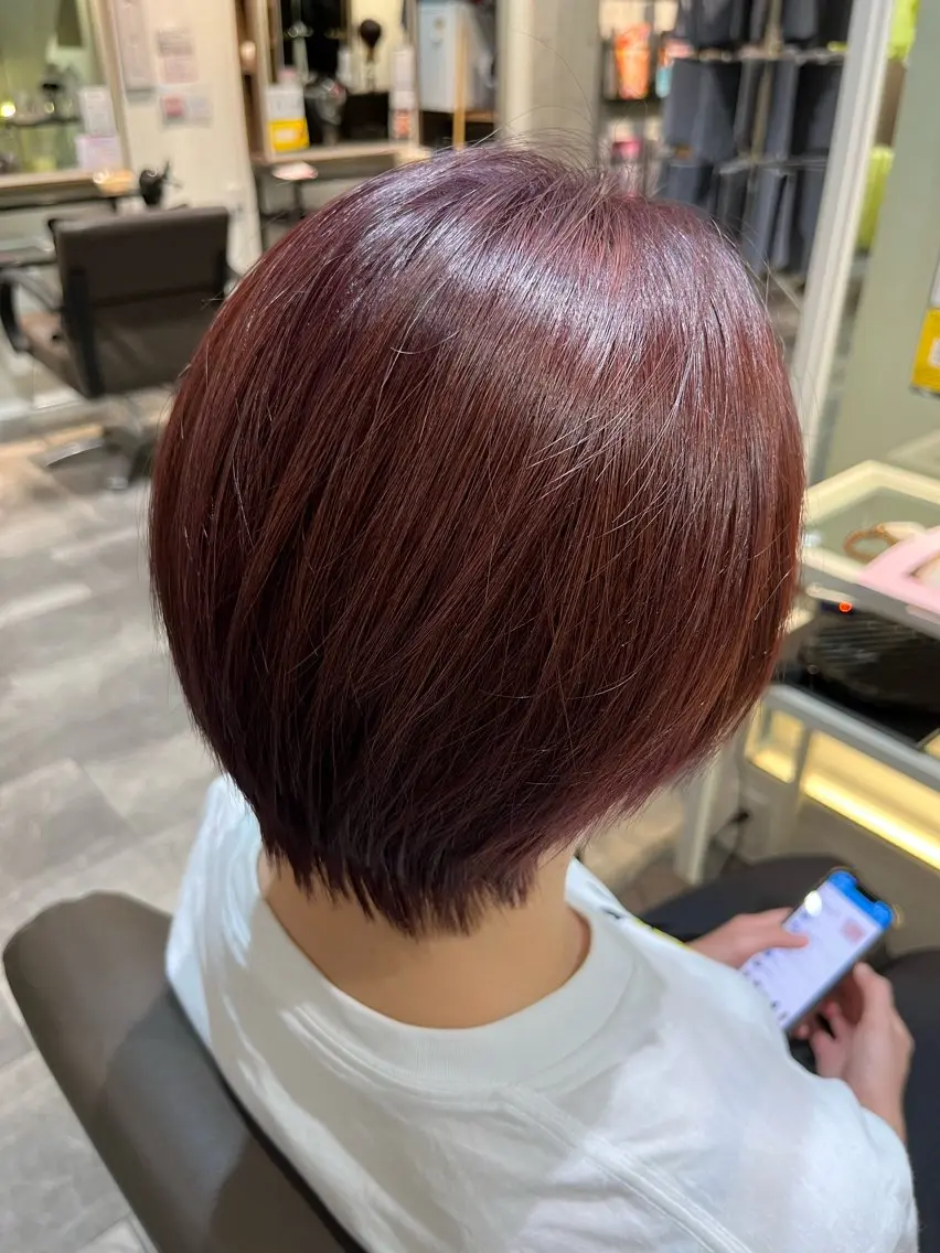 ショート カラー ピンクカラー 🔥坂本 リョウ🔥のヘアスタイル